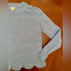 J CREW Scalloped Sweater. Gently worn.